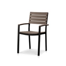 Dining Arm Chair Tex Black / Gray